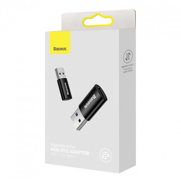 Baseus Ingenuity Series Mini USB 3.1 OTG till USB Typ C-adapter svart (ZJJQ000101)