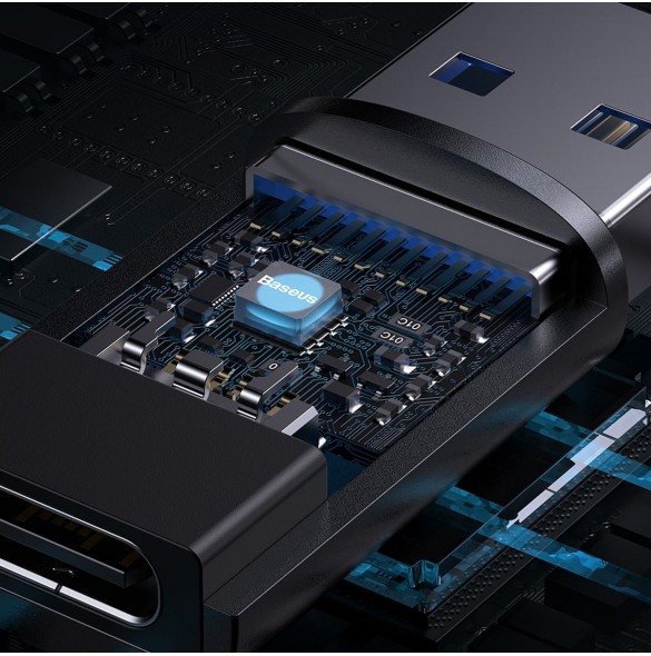 Baseus Ingenuity Series Mini USB 3.1 OTG till USB Typ C-adapter svart (ZJJQ000101)