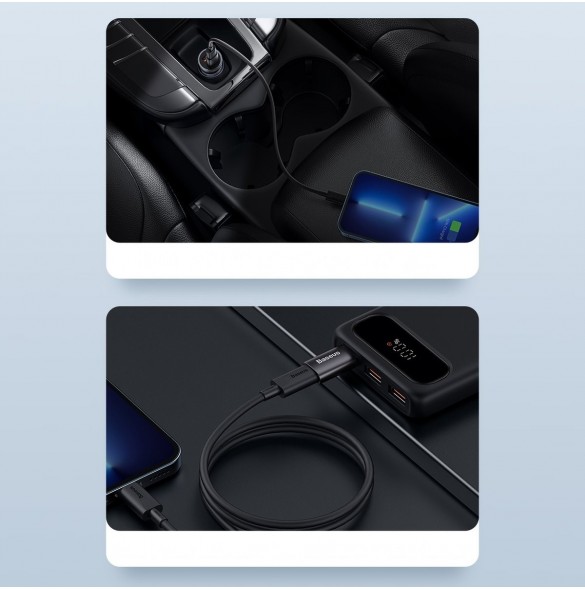 Baseus Ingenuity Series Mini USB 3.1 OTG till USB Typ C-adapter blå (ZJJQ000103)