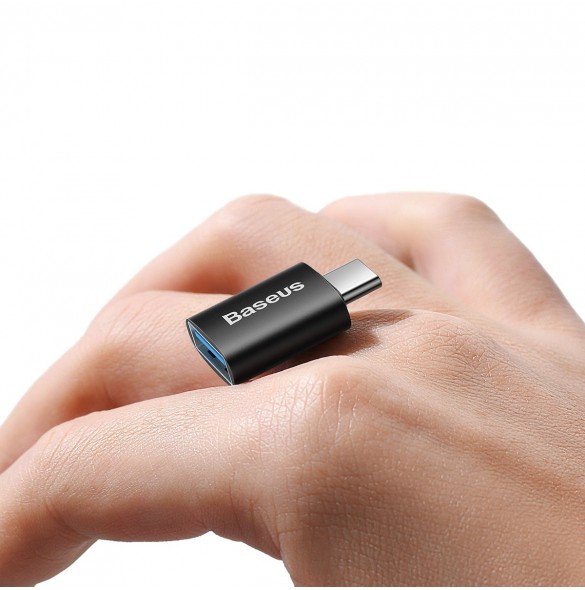 Baseus Ingenuity Series pluggadapter USB Typ C till USB-A 3.2 gen 1 svart (ZJJQ000001)