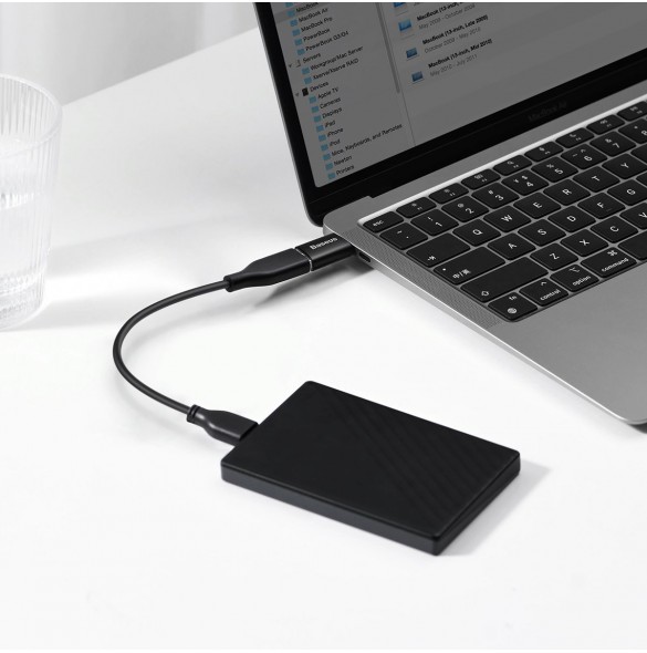 Baseus Ingenuity Series pluggadapter USB Typ C till USB-A 3.2 gen 1 svart (ZJJQ000001)
