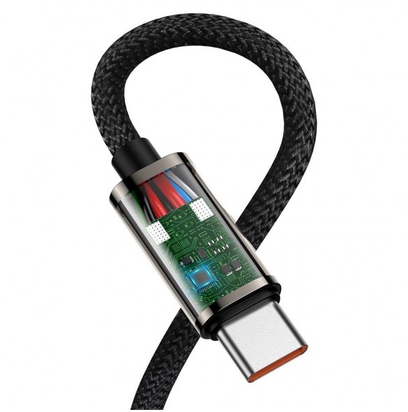 Baseus legendariska vinklade snabbladdningskabel USB typ C - USB typ C 100W 5A 1m svart (CATCS-01)