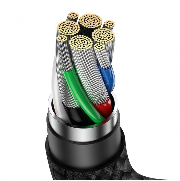 Baseus legendariska vinklade snabbladdningskabel USB typ C - USB typ C 100W 5A 1m svart (CATCS-01)