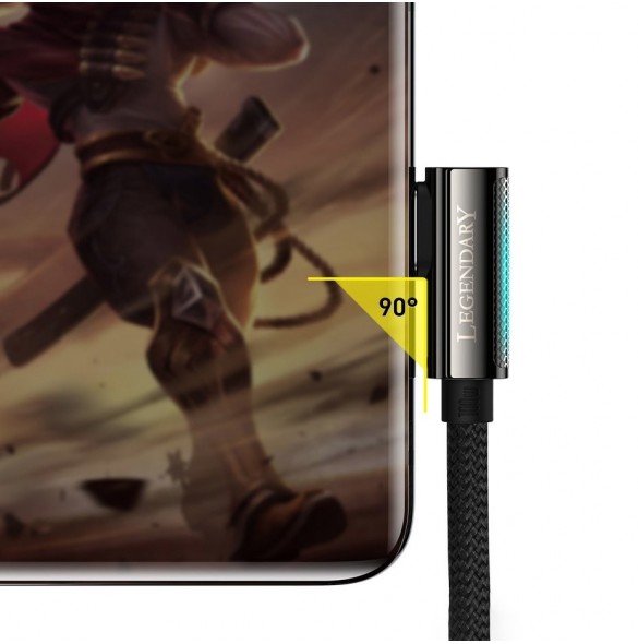 Baseus legendariska vinklade snabbladdningskabel USB typ C - USB typ C 100W 5A 1m svart (CATCS-01)