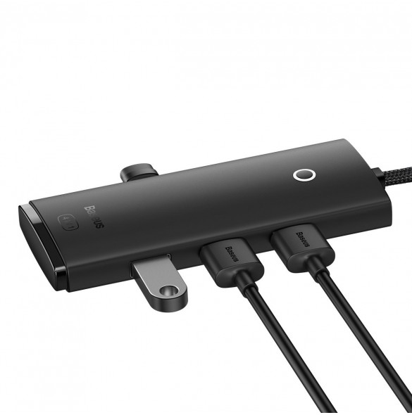 Baseus Lite Series HUB-adapter USB Typ C - 4x USB 3.0 1m svart (WKQX030401)