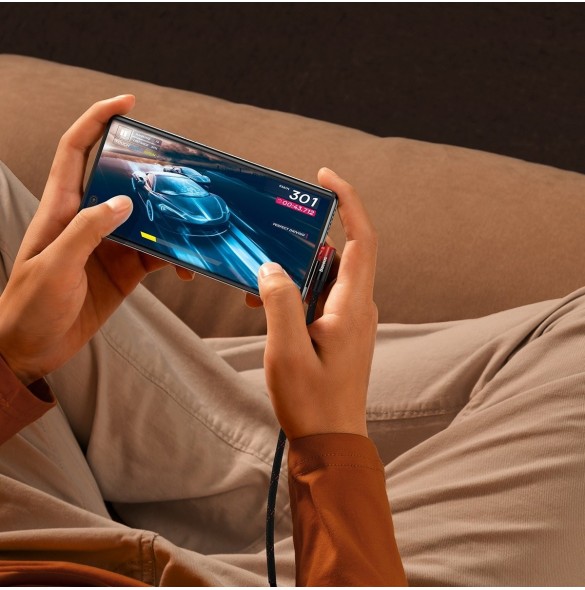Baseus MVP 2 armbåge rätvinklad strömförsörjningskabel med sido-USB/USB Type C-kontakt 1m 100W 5A Röd (CAVP000420)