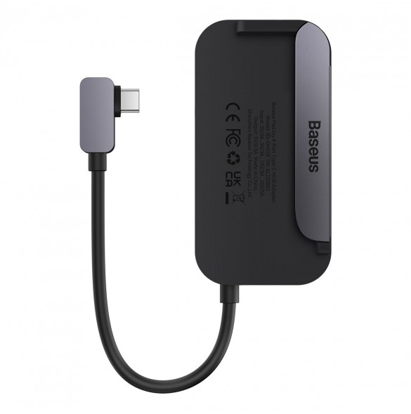 Baseus PadJoy universal USB-C HUB för surfplatta / smartphone 4in1 USB-C - mörkgrå