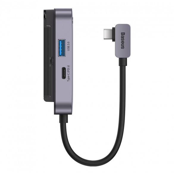 Baseus PadJoy universal USB-C HUB för surfplatta / smartphone 4in1 USB-C - mörkgrå