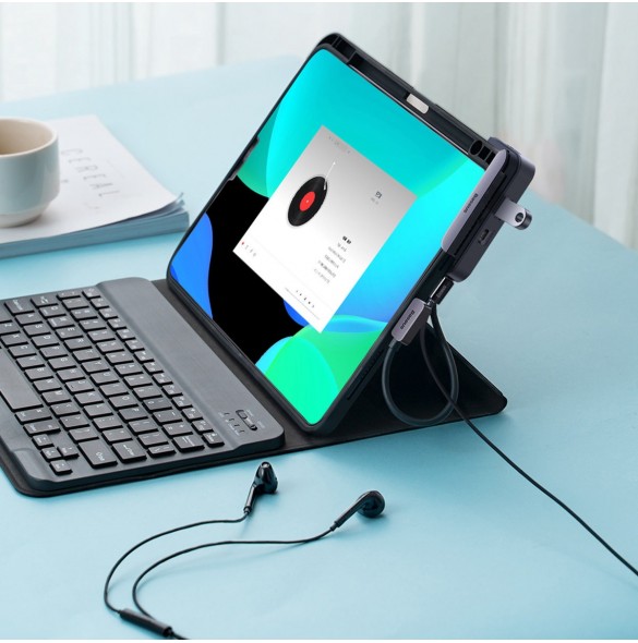 Baseus PadJoy universal USB-C HUB för surfplatta / smartphone 4in1 USB-C - mörkgrå