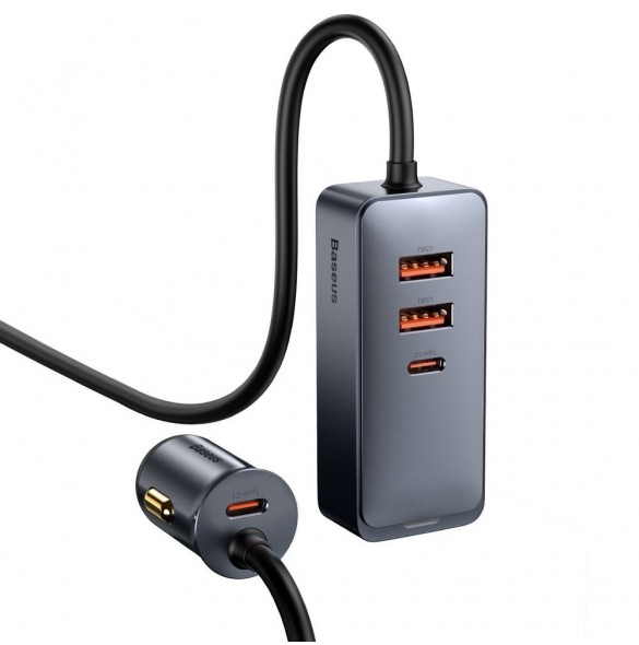 Baseus Share Together billaddare 2x USB / 2x USB Type C 120W PPS Quick Charge Power Delivery grå (CCBT-A0G)