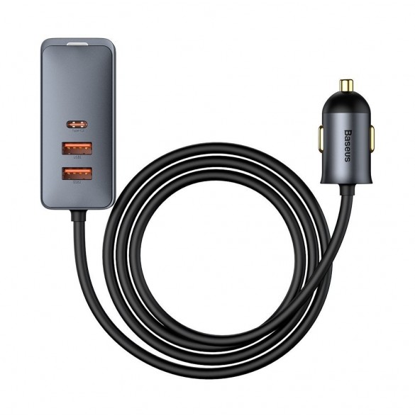 Baseus Share Together billaddare 2x USB / 2x USB Type C 120W PPS Quick Charge Power Delivery grå (CCBT-A0G)
