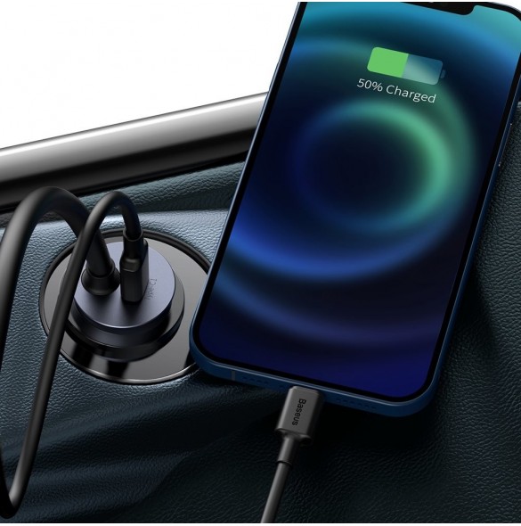 Baseus Share Together billaddare 2x USB / 2x USB Type C 120W PPS Quick Charge Power Delivery grå (CCBT-A0G)