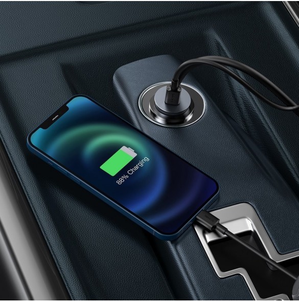 Baseus Share Together billaddare 2x USB / 2x USB Type C 120W PPS Quick Charge Power Delivery grå (CCBT-A0G)