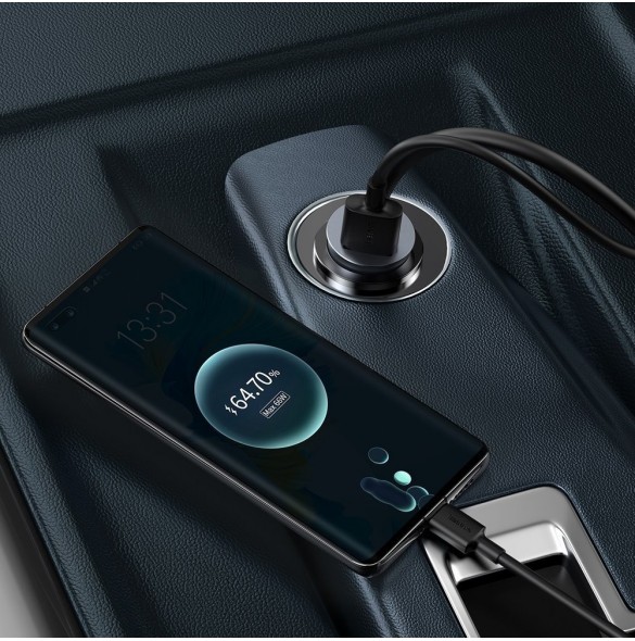 Baseus Share Together billaddare 3x USB / USB Typ C 120W PPS Quick Charge Power Delivery grå (CCBT-B0G)