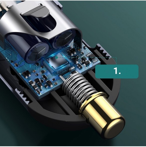 Baseus Share Together billaddare 3x USB / USB Typ C 120W PPS Quick Charge Power Delivery grå (CCBT-B0G)