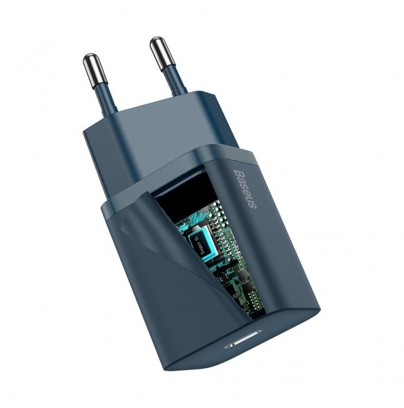 Baseus Super Si 1C snabbladdare USB Typ C 20 W Strömförsörjning blå (CCSUP-B03)