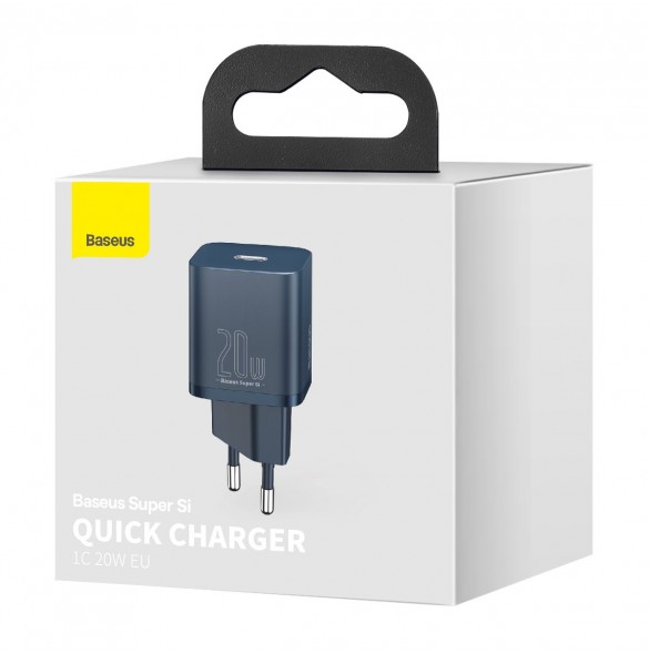 Baseus Super Si 1C snabbladdare USB Typ C 20 W Strömförsörjning blå (CCSUP-B03)