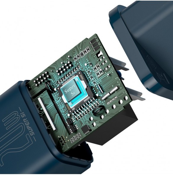 Baseus Super Si 1C snabbladdare USB Typ C 20 W Strömförsörjning blå (CCSUP-B03)