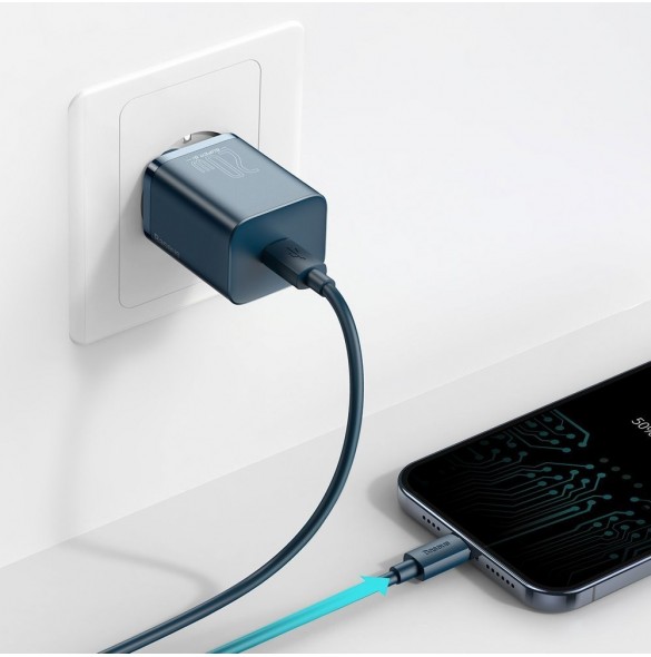 Baseus Super Si 1C snabbladdare USB Typ C 20 W Strömförsörjning blå (CCSUP-B03)