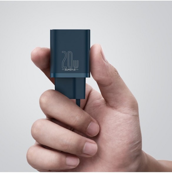 Baseus Super Si 1C snabbladdare USB Typ C 20 W Strömförsörjning blå (CCSUP-B03)