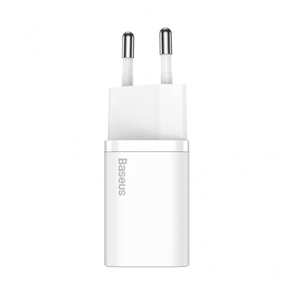 Baseus Super Si 1C snabbladdare USB Typ C 20 W Strömförsörjning vit (CCSUP-B02)