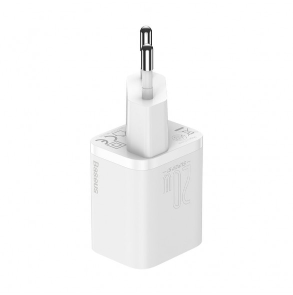 Baseus Super Si 1C snabbladdare USB Typ C 20 W Strömförsörjning vit (CCSUP-B02)
