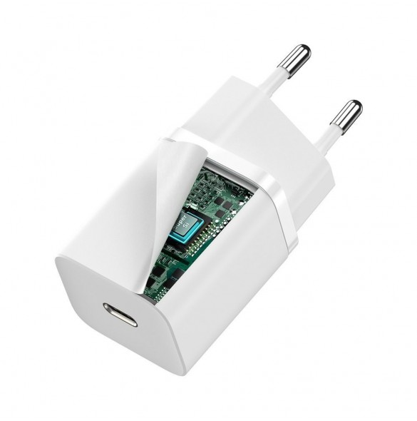 Baseus Super Si 1C snabbladdare USB Typ C 30W Strömförsörjning Snabbladdning vit (CCSUP-J02)