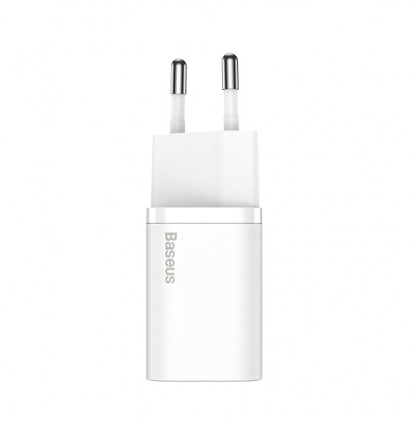 Baseus Super Si 1C snabb väggladdare USB Typ C 25W Power Delivery Quick Charge vit (CCSP020102)