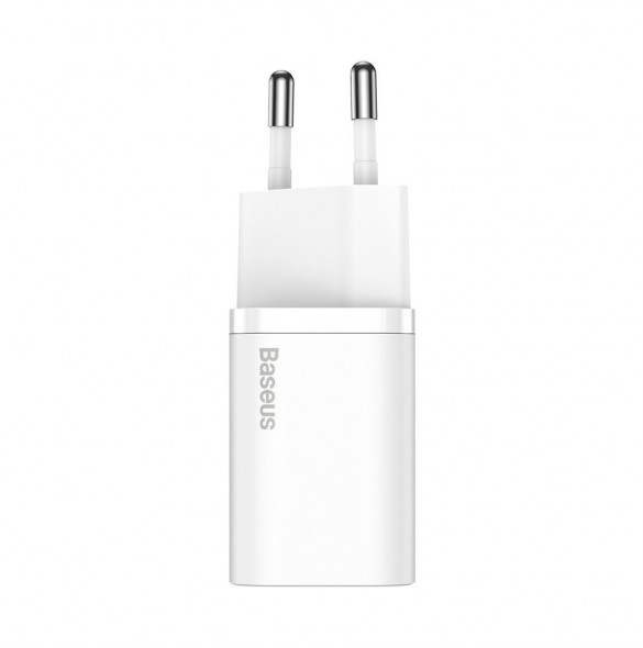 Baseus Super Si 1C snabb väggladdare USB Typ C 25W Power Delivery Quick Charge vit (CCSP020102)