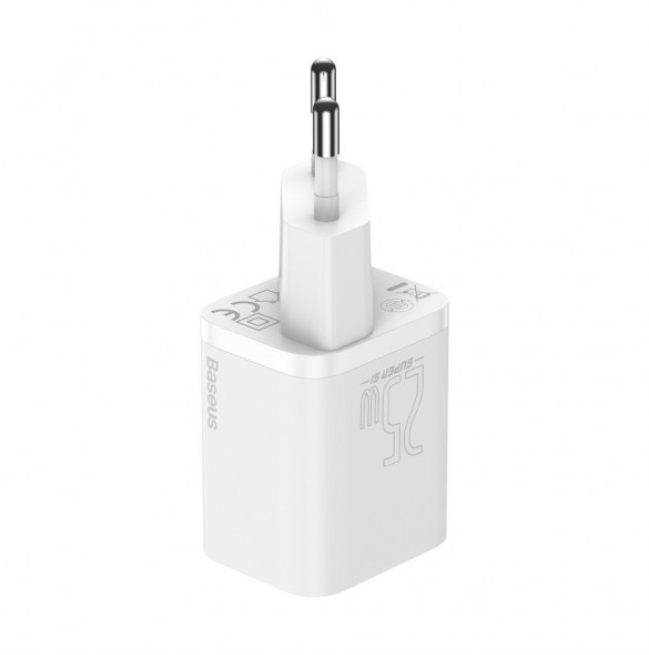 Baseus Super Si 1C snabb väggladdare USB Typ C 25W Power Delivery Quick Charge vit (CCSP020102)