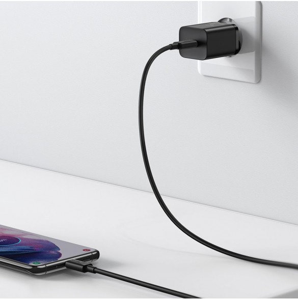 Baseus Super Si 1C snabb väggladdare USB Typ C 25W Power Delivery Quick Charge vit (CCSP020102)