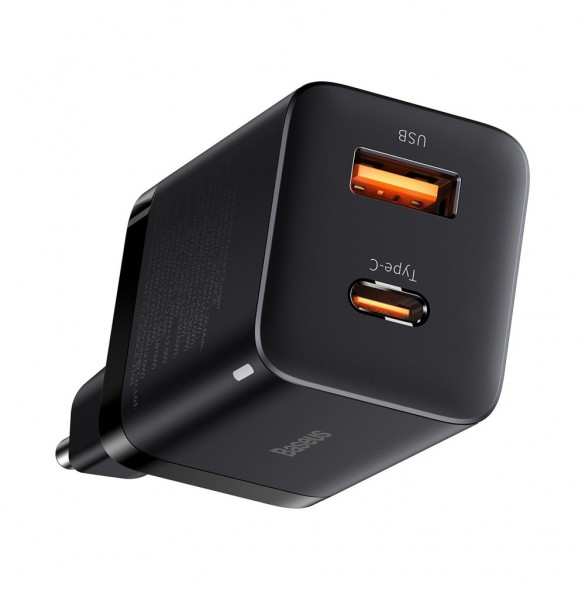 Baseus Super Si Pro snabbladdare USB / USB Typ C 30W Strömförsörjning Snabbladdning svart (CCSUPP-E01)