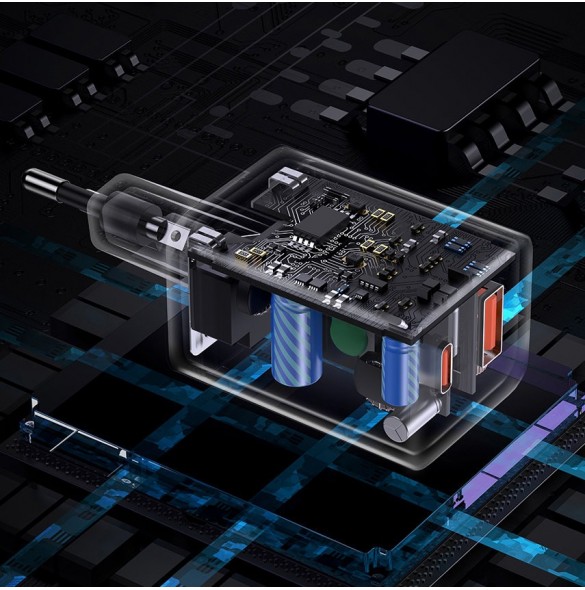 Baseus Super Si Pro snabbladdare USB / USB Typ C 30W Strömförsörjning Snabbladdning svart (CCSUPP-E01)