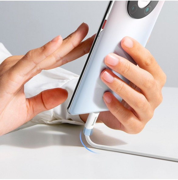 Baseus Superior Series-kabel med snabbladdning USB-A - USB-C 100W 480Mbps 1m vit