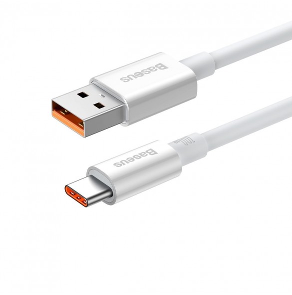 Baseus Superior Series-kabel med snabbladdning USB-A - USB-C 100W 480Mbps 1m vit