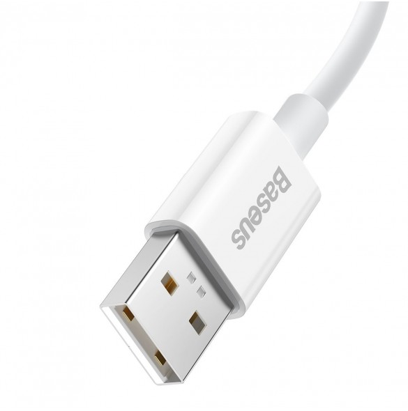 Baseus Superior Series SUPERVOOC USB-A till USB-C 65W 1m kabel vit