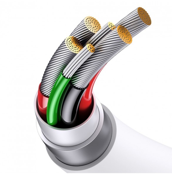 Baseus Superior Series SUPERVOOC USB-A till USB-C 65W 1m kabel vit