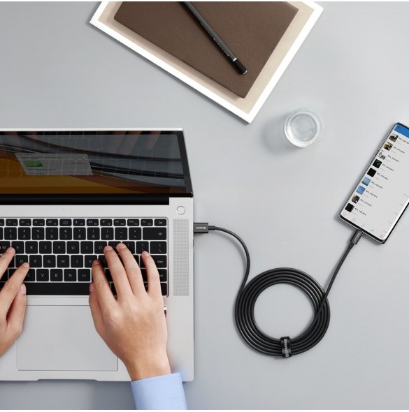 Baseus Superior Series SUPERVOOC USB-A till USB-C kabel 65W 2m svart