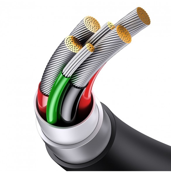 Baseus Superior Series SUPERVOOC USB-A till USB-C kabel 65W 2m svart