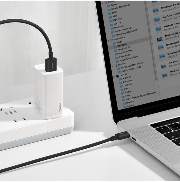 Baseus Superior USB-kabel - USB Typ C 66 W (11 V / 6 A) Huawei SuperCharge SCP 2 m svart (CATYS-A01)