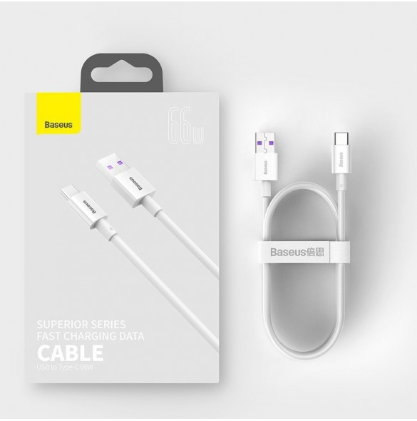 Baseus Superior USB-kabel - USB Typ C 66 W (11 V / 6 A) Huawei SuperCharge SCP 2 m svart (CATYS-A01)