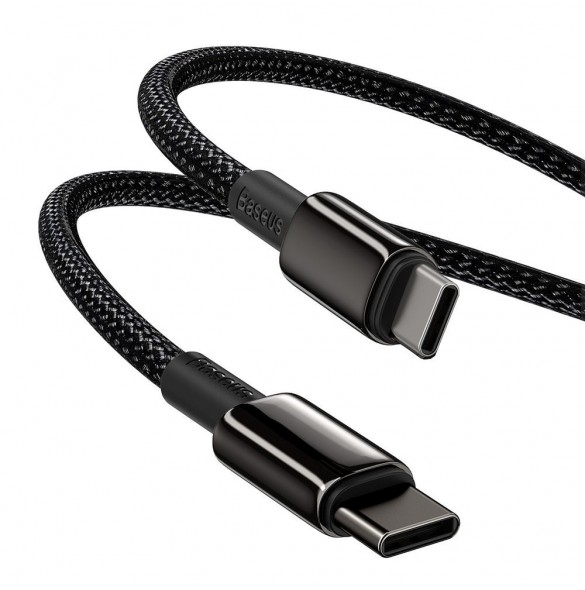 Baseus USB Typ C - USB Typ C-kabel Strömleverans Snabbladdning 100 W 5 A 2 m svart (CATWJ-A01)