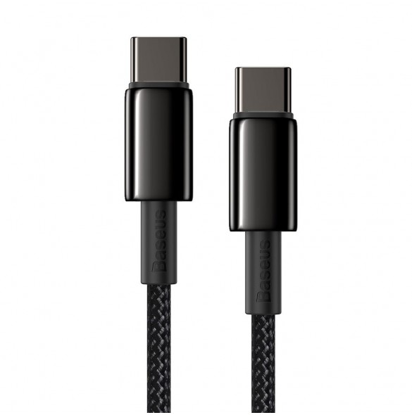 Baseus USB Typ C - USB Typ C-kabel Strömleverans Snabbladdning 100 W 5 A 2 m svart (CATWJ-A01)