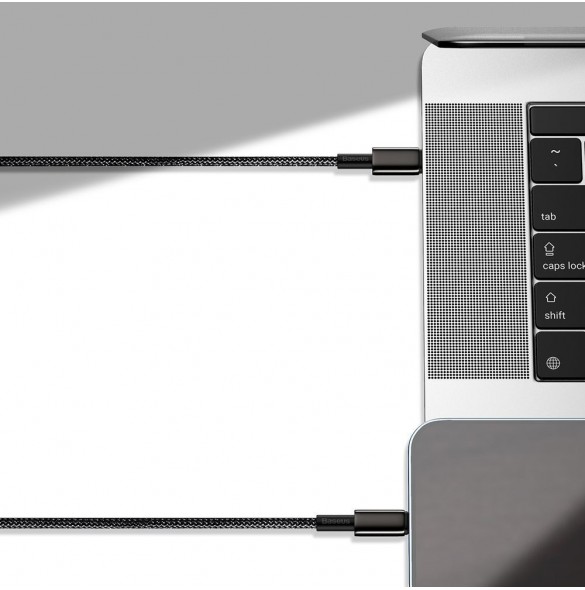Baseus USB Typ C - USB Typ C-kabel Strömleverans Snabbladdning 100 W 5 A 2 m svart (CATWJ-A01)