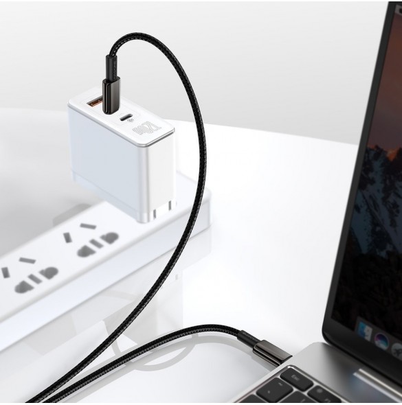 Baseus USB Typ C - USB Typ C-kabel Strömleverans Snabbladdning 100 W 5 A 2 m svart (CATWJ-A01)