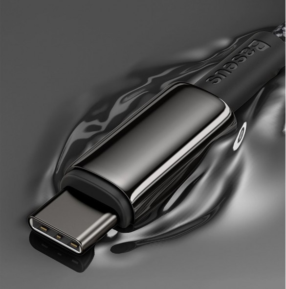 Baseus USB Typ C - USB Typ C-kabel Strömleverans Snabbladdning 100 W 5 A 2 m svart (CATWJ-A01)