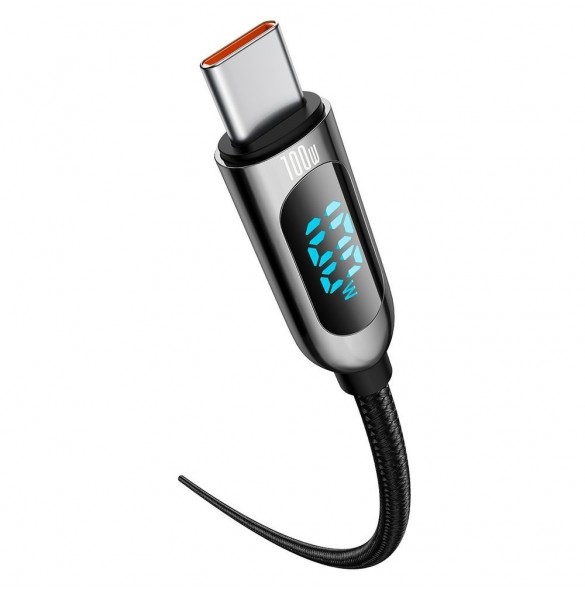 Baseus USB Type C-kabel - USB Type C 100W (20V / 5A) Strömförsörjning med skärmeffektmätare 2m svart (CATSK-C01)