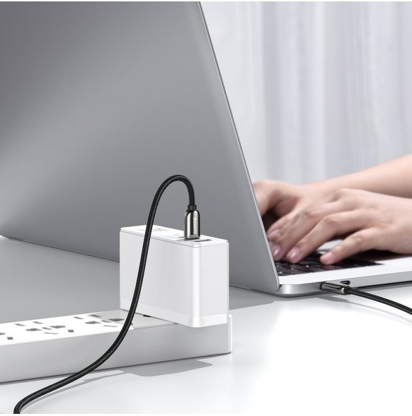 Baseus USB Type C-kabel - USB Type C 100W (20V / 5A) Strömförsörjning med skärmeffektmätare 2m svart (CATSK-C01)