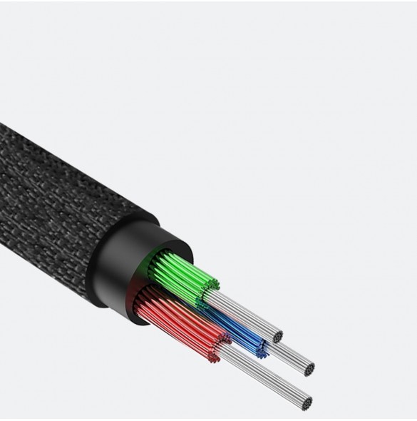 Baseus Yiven M30 stereoljudkabel AUX 3,5 mm hane minijack 1,5 m silver-svart (CAM30-CS1)