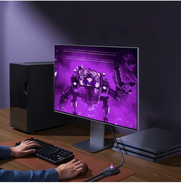 Baseus AirJoy 2in1 4K 60Hz dubbelriktad HDMI-adapter - svart